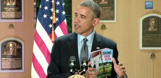 President Obama Endorses “Saving Babe Ruth” at Baseball Hall of Fame